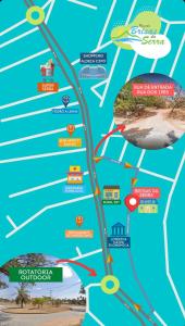 a map of thessalonikiikiikihenshenshenshenshens city at Pousada Cipó in Serra do Cipo