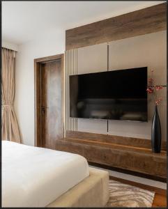 Ένα ή περισσότερα κρεβάτια σε δωμάτιο στο Atlan luxury Apartment +6 φωτογραφίες