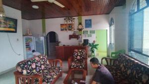 Χώρος καθιστικού στο Hospedaje Sadicita