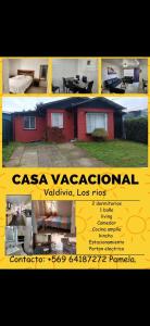 a collage of pictures of a house with a flyer at Casa Agustina in Valdivia
