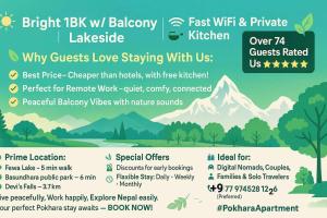 a poster showing the benefits of hiking in the mountains at Pokhara Apartment CS in Pokhara