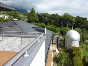 an observatory on the roof of a house at Sora-mame in Yakushima