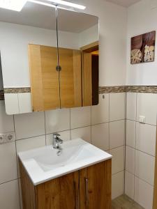 Koupelna v ubytování Ferienapartment Huber + 24 fotografií