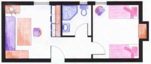 Grundriss der Unterkunft Apart Faldershof