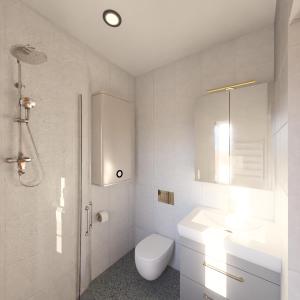 Koupelna v ubytování Hótel Stuðlagil Canyon