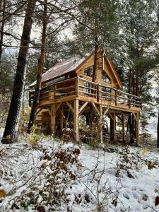 Το Iglasta chata τον χειμώνα