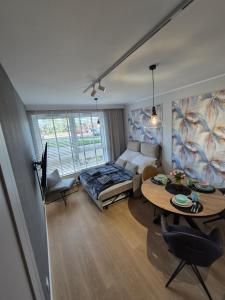 Χώρος καθιστικού στο Apartament Leśne Zacisze