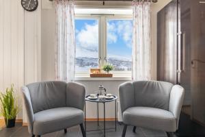 Et opholdsområde på Stornes Gård Guesthouse