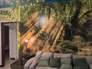 Χώρος καθιστικού στο LIGHTUAL - Appartement calme 6 p jacuzzi privatif - 2 chambres, 1 mezzanine - 2 Sde