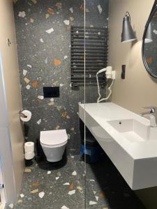 Et badeværelse på SleepWell Apartments Czarna Góra + 25 billeder