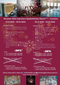 a brochure for the copa america fireworks resort at Caprioara Spa&Wellness Resort in Covasna