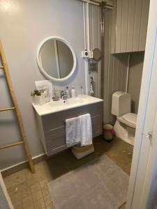 Koupelna v ubytování Oravanpesä + 21 fotografií