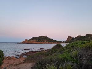un'isola nell'oceano vicino a una spiaggia di Maistu Pilia climber's rooms Ulassai a Ulassai