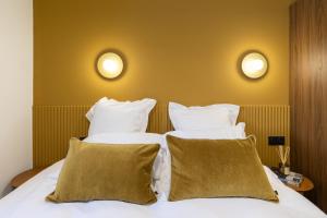 Ένα ή περισσότερα κρεβάτια σε δωμάτιο στο Cosy Apt - 2BDR 4P - Mountain View Val-Thorens