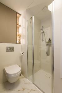 Et badeværelse på Bohéme apartmán v srdci Bratislavy