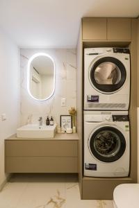 Et badeværelse på Bohéme apartmán v srdci Bratislavy