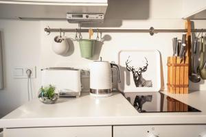 Nhà bếp/bếp nhỏ tại Ferienwohnung Lichtblick