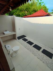 Et badeværelse på Westwood Bungalow