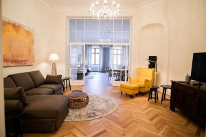 Χώρος καθιστικού στο Apartmány Wetzlerov dom