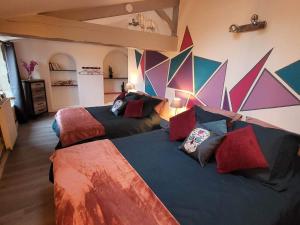 Χώρος καθιστικού στο Villa la Hulotte