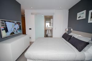 Ένα ή περισσότερα κρεβάτια σε δωμάτιο στο Luxury apartment