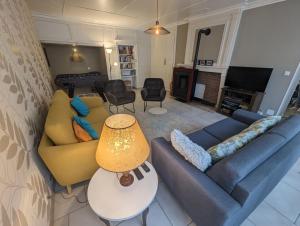 TV a/nebo společenská místnost v ubytování Gite du grand duc