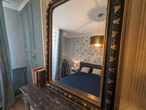 Postel nebo postele na pokoji v ubytování Gite du grand duc