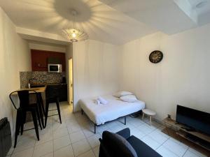 TV a/nebo společenská místnost v ubytování Le Théâtre 3