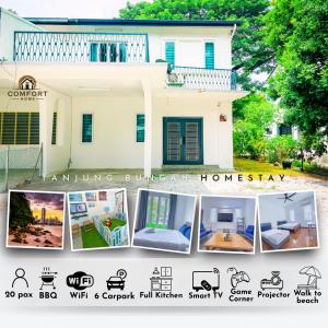 a collage of photos of a house at Tanjung Bungah Holiday Home 4BR 20Pax 6Carpark in Tanjung Bungah