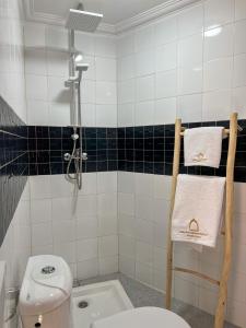 ein Badezimmer mit einem WC und einem Handtuchhalter in der Unterkunft Palais Taroudant in Taroudant