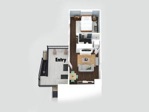 Planul etajului la Free Downtown Parking Walk to Stadiums and Shopping