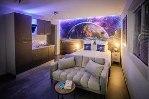 Χώρος καθιστικού στο Lunar, Proche Basel, Ambiance Lune & Relax