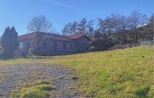 a house on a grassy hill with a dirt road at Lovely Home In Caranzavarese Ligure in Groppo