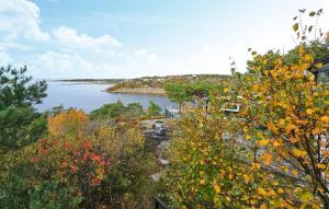 una vista de un cuerpo de agua con árboles en Amazing Home In Gressvik With Wifi, en Slevik 11 fotos más