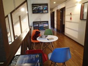 TV a/nebo společenská místnost v ubytování Funky Monkey Lodge, Myoko ファンキーモンキーロッジ 妙高