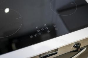 a microwave oven sitting on top of a counter at Casa Fresa - 224 King St in Broughty Ferry +13 photos