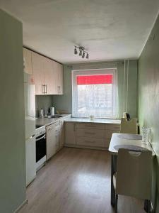 Η κουζίνα ή μικρή κουζίνα στο ROŽĖS BUTAS Apartment