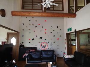 Posezení v ubytování Funky Monkey Lodge, Myoko ファンキーモンキーロッジ 妙高