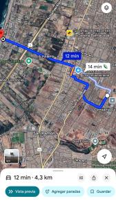 a screenshot of a map of a freeway at Departamento cerca de la playa in La Serena