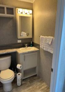 Et badeværelse på Peaceful Tiny Home - Mins to Bald River & Downtown