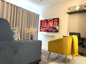 Posezení v ubytování Leafy Lux Apartment