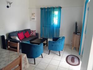 Χώρος καθιστικού στο gîte La Cannaie