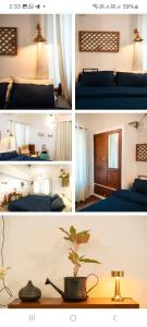 a collage of four pictures of a bedroom with a bed at Retreat by Hexa 4 Bedroom with pool and Event Space in Trivandrum