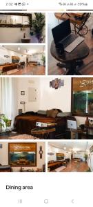 a collage of pictures of a living room and dining area at Retreat by Hexa 4 Bedroom with pool and Event Space in Trivandrum +16 photos