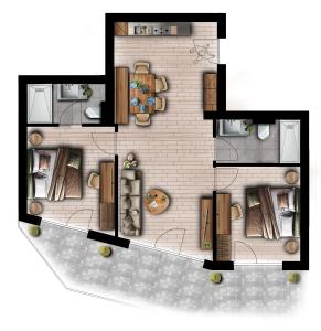 a floor plan of a apartment at Terravita in Fiss