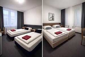 Ένα ή περισσότερα κρεβάτια σε δωμάτιο στο Hotel Nassauer Hof Frankfurt