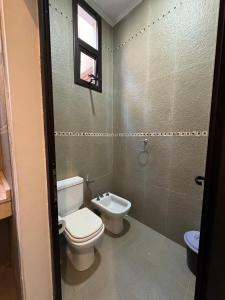 een badkamer met toilet en wastafel bij Alojamiento Zona Parque in Paraná