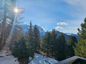 vistas a una montaña cubierta de nieve con árboles en Cimaboschi, en Sestriere 19 fotos más