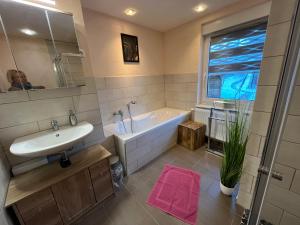 Ένα μπάνιο στο Ferienhaus Fichtelberg +65 φωτογραφίες