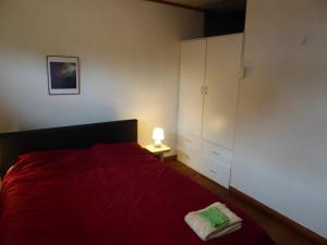 Un pat sau paturi într-o cameră la Dragon's den